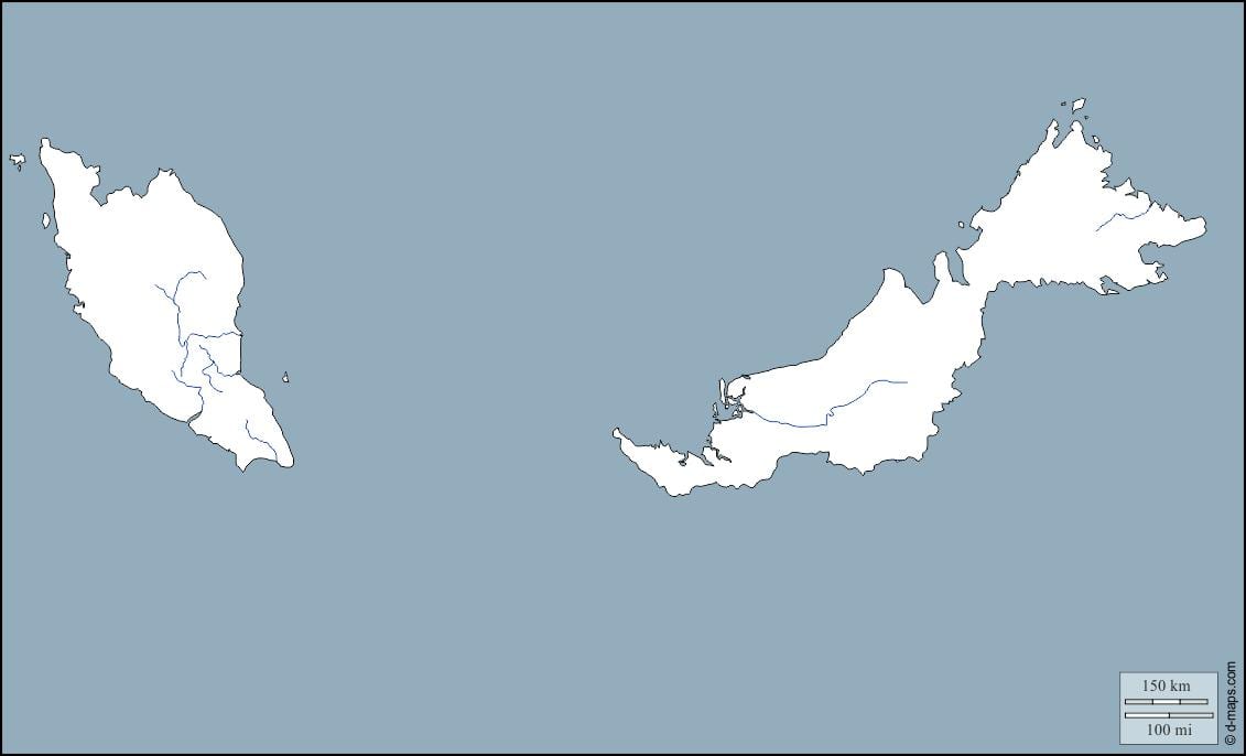 դատարկ քարտեզ Մալայզիայի
