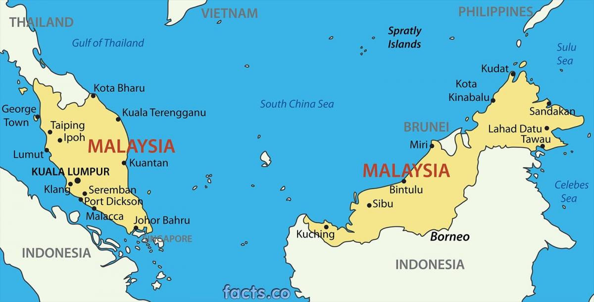 քարտեզ Մալայզիայի