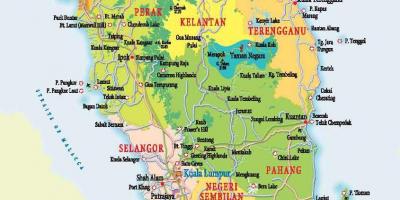 Քարտեզ Արևմտյան Մալայզիայի